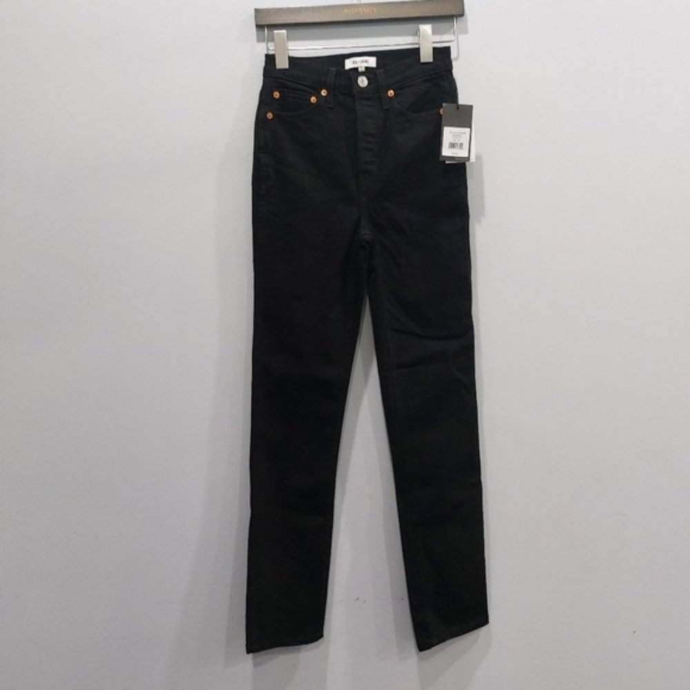 REDONE 80s Slim Straight Jeans Jet Black